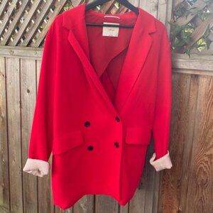 Aritzia Wilfred Cherrelle Blazer in Red size LARGE